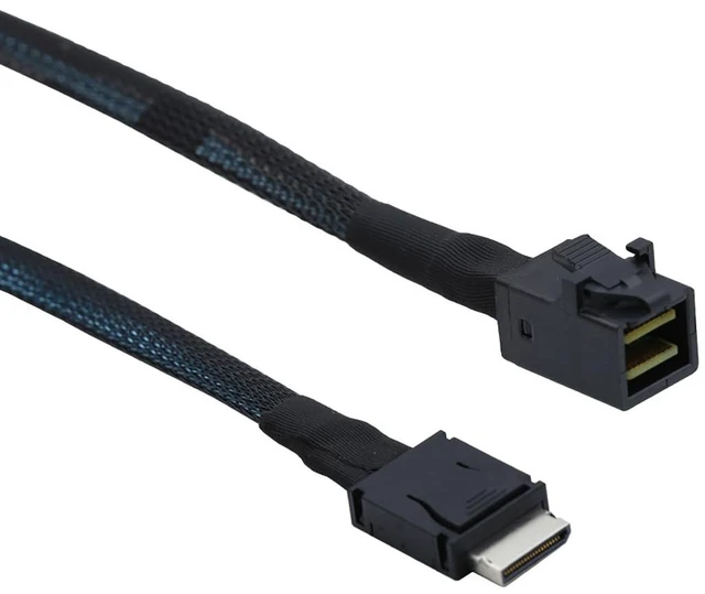 Alt view image 4 of 6 - PCIe Oculink SFF-8611 4i to Mini SAS SFF-8643 Internal Server Cable 12Gbps High-Speed Data Transmission | 32AWG (19.68, Inches)