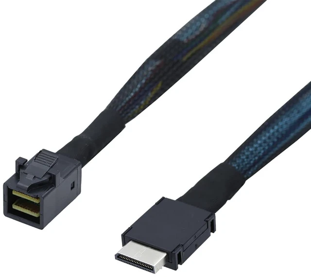 Main image of PCIe Oculink SFF-8611 4i to Mini SAS SFF-8643 Internal Server Cable 12Gbps High-Speed Data Transmission | 32AWG (19.68, Inches)