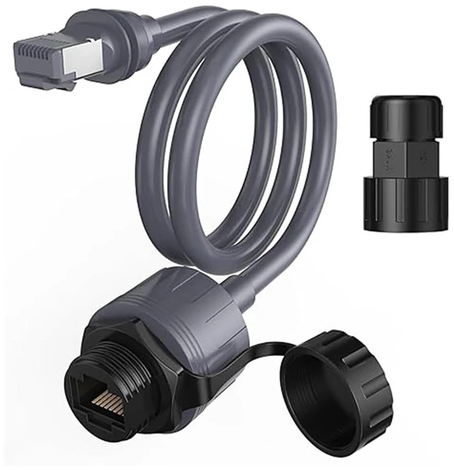 Main image of Ethernet Adapter RJ45 Coupler Gigabit Waterproof Network Cable Connector, IP68 Rated, Compatible with Starlink V3 Communication Cables