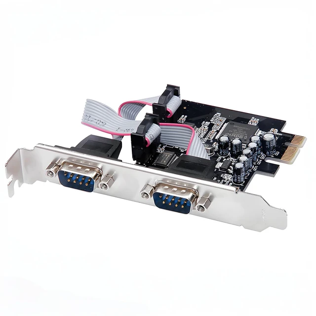 Alt view image 2 of 6 - PCIE to RS232 Expansion Card DB 9pin 2-Port Serial Port Converter Adapter 2.5Gb/s for Laptop PC