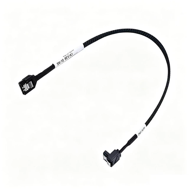 Alt view image 4 of 7 - High-Speed SATA 3.0 Cable, 6Gbps for SSD/HDD, SATA III Straight Connector, 0.45m (17.7 inches), Compatible with 2.5" 3.5" Hard Drive, Motherboard to Drive