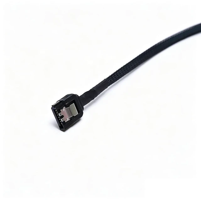 Alt view image 6 of 7 - High-Speed SATA 3.0 Cable, 6Gbps for SSD/HDD, SATA III Straight Connector, 0.45m (17.7 inches), Compatible with 2.5" 3.5" Hard Drive, Motherboard to Drive