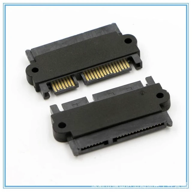 Alt view image 7 of 7 - SATA 22P 7+15 Pin Male to Female Adapter Power Data Straight3