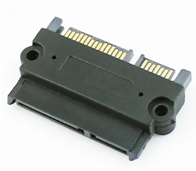 Alt view image 6 of 7 - SATA 22P 7+15 Pin Male to Female Adapter Power Data Straight3