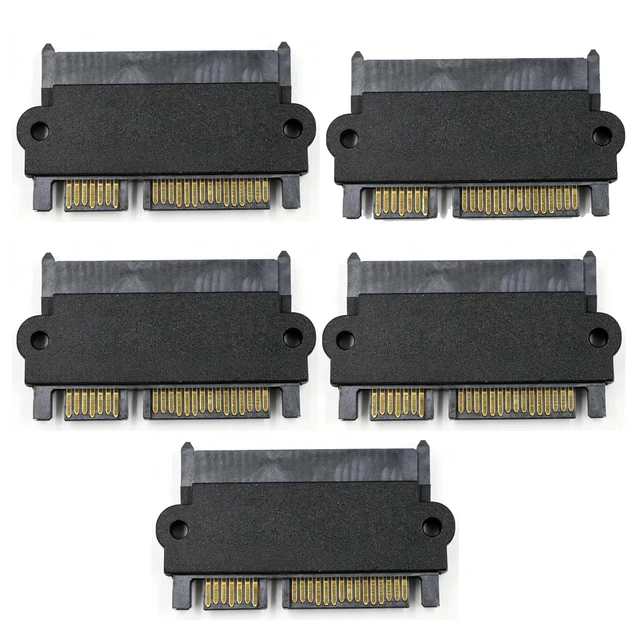 Main image of SATA 22P 7+15 Pin Male to Female Adapter Power Data Straight3