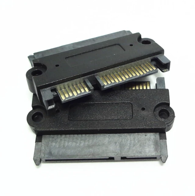 Alt view image 4 of 7 - SATA 22P 7+15 Pin Male to Female Adapter Power Data Straight3
