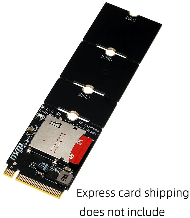 Alt view image 2 of 5 - Micro SD Express to M.2 NVMe Adapter Card PCIe 3.1 x1 SDE7.2