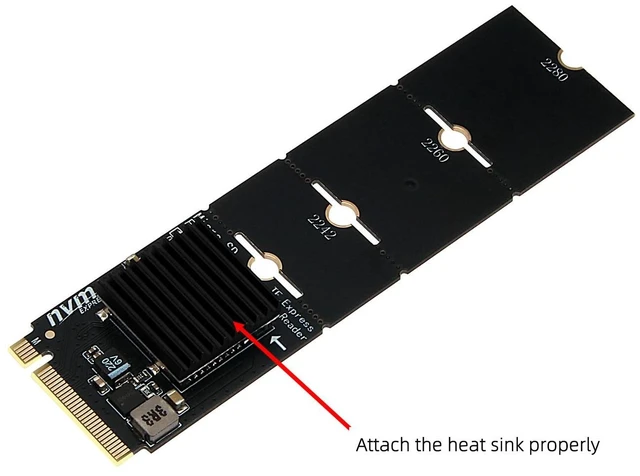 Alt view image 4 of 5 - Micro SD Express to M.2 NVMe Adapter Card PCIe 3.1 x1 SDE7.2