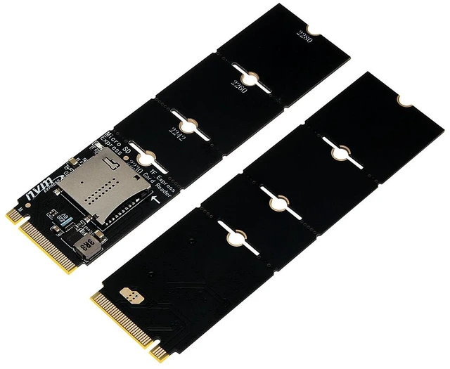 Alt view image 5 of 5 - Micro SD Express to M.2 NVMe Adapter Card PCIe 3.1 x1 SDE7.2