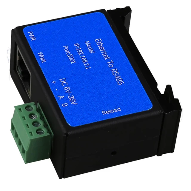 Main image of RS485 to Ethernet Serial Device Server DIN Rail Mount Low Power Module with ARM Cortex M4 CPU 10 100Mbps Compatible with Modbus TCP,TCP Client Server and Industrial Control