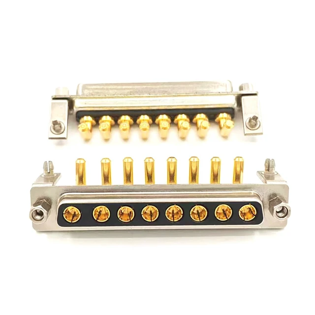 Alt view image 4 of 7 - D Sub 8W8 Female PCB Connector Right Angle High Current Solder2Female