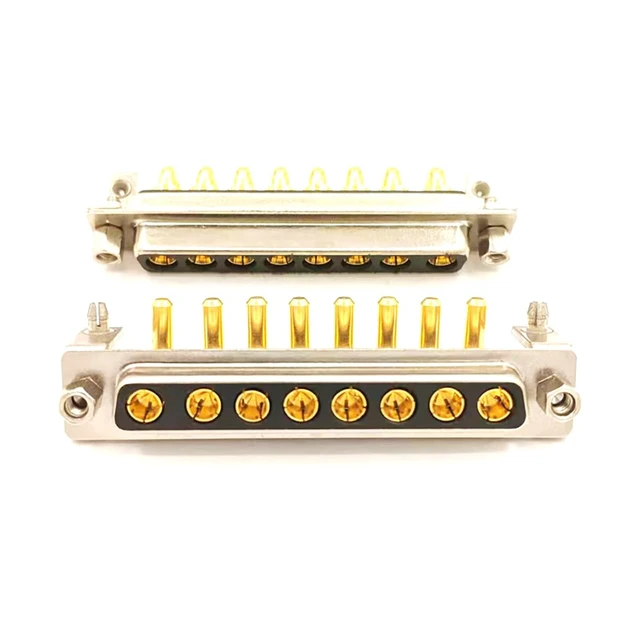Alt view image 5 of 7 - D Sub 8W8 Female PCB Connector Right Angle High Current Solder2Female