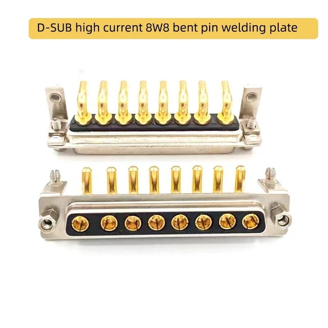 Alt view image 2 of 7 - D Sub 8W8 Female PCB Connector Right Angle High Current Solder2Female
