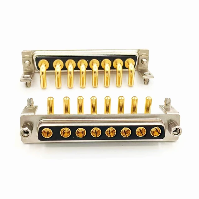 Alt view image 6 of 7 - D Sub 8W8 Female PCB Connector Right Angle High Current Solder2Female
