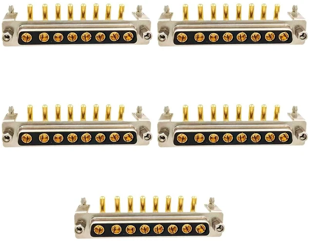 Alt view image 7 of 7 - D Sub 8W8 Female PCB Connector Right Angle High Current Solder2Female