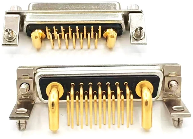 Alt view image 4 of 7 - D Sub 17W2 Female PCB Connector Right Angle High Current Solder2Female