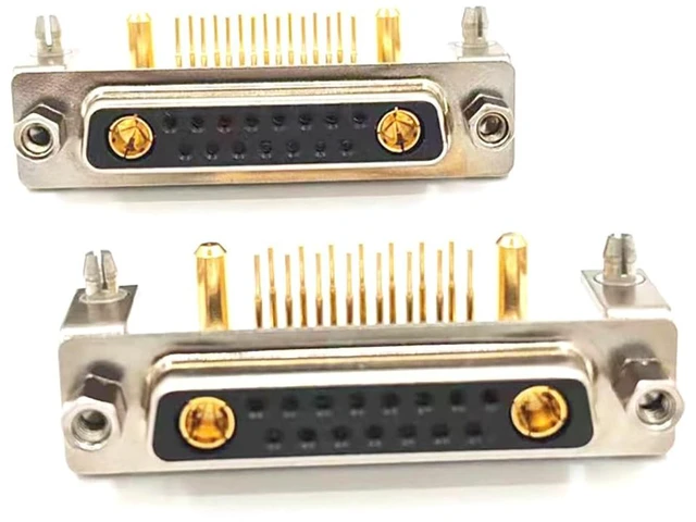 Alt view image 6 of 7 - D Sub 17W2 Female PCB Connector Right Angle High Current Solder2Female