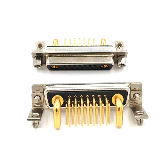 Alt view image 7 of 7 - D Sub 17W2 Female PCB Connector Right Angle High Current Solder2Female