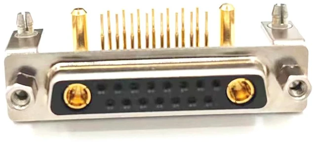 Alt view image 3 of 7 - D Sub 17W2 Female PCB Connector Right Angle High Current Solder2Female