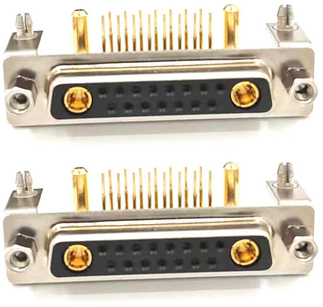 Alt view image 5 of 7 - D Sub 17W2 Female PCB Connector Right Angle High Current Solder2Female