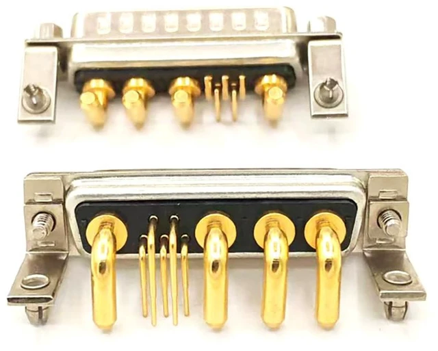 Alt view image 2 of 7 - D Sub 9W4 Female PCB Connector Right Angle High Current Solder2Female