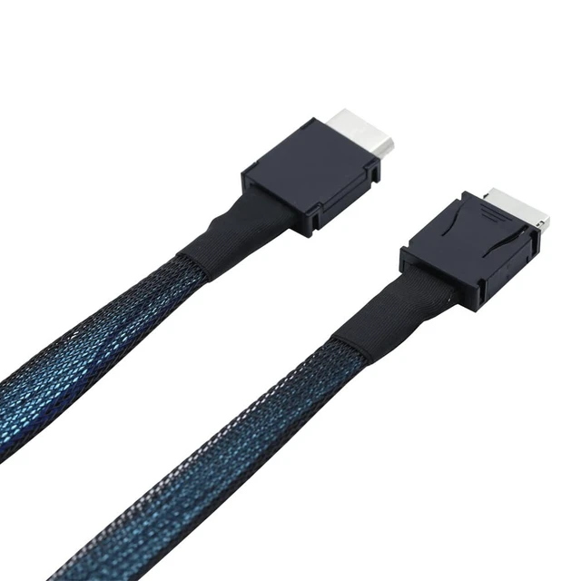 Alt view image 6 of 6 - PCIe Oculink SFF-8611 4i to Mini SAS SFF-8611 4i Server High-Speed Cable (19.68, Inches)