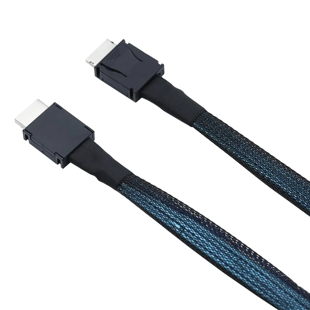 Alt view image 3 of 6 - PCIe Oculink SFF-8611 4i to Mini SAS SFF-8611 4i Server High-Speed Cable (19.68, Inches)