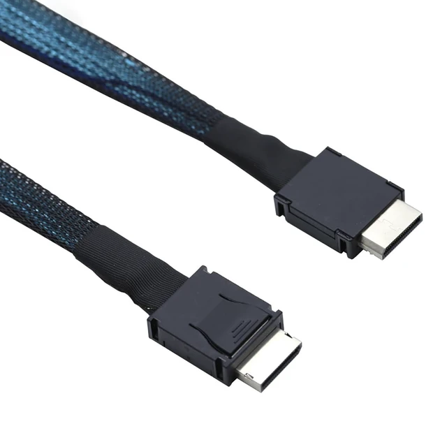 Alt view image 4 of 6 - PCIe Oculink SFF-8611 4i to Mini SAS SFF-8611 4i Server High-Speed Cable (19.68, Inches)