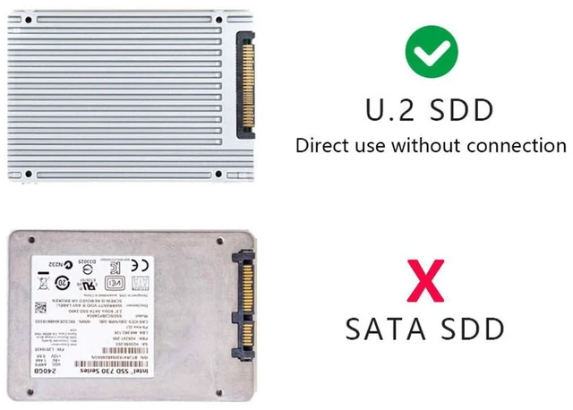 Alt view image 3 of 6 - CAB861139 Mini SAS Oculink 4i to U.2 SFF-8639 Cable PCIe 4.0 38Pin SFF-8611 to 8639 NVMe SSD Adapter 50cm for U.2 U.3 SDD - with 15-Pin SATA Power