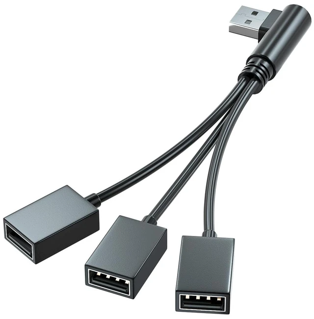 Main image of 1 to 3 USB Splitter Multi-Function Adapter Male to 3*USB Female Jack Y Splitter Hub Compatible with Car Computer Hosts Laptop (M Version Left)