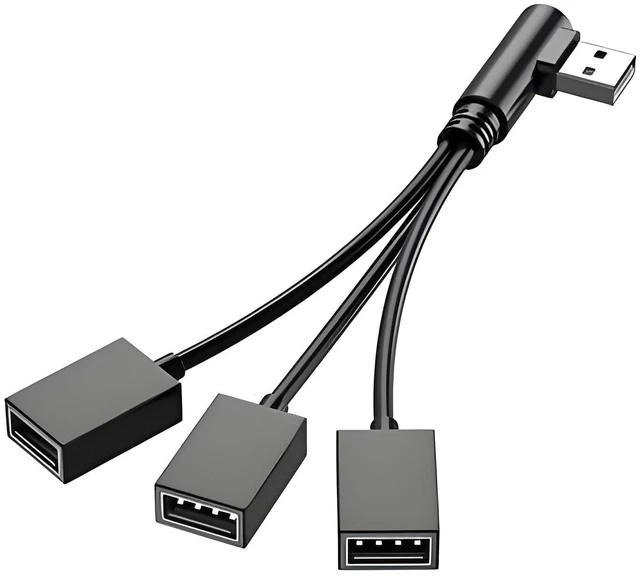 Main image of 1 to 3 USB Splitter Multi-Function Adapter Male to 3*USB Female Jack Y Splitter Hub Compatible with Car Computer Hosts Laptop (M Version Right)