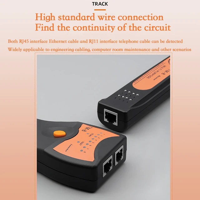 Alt view image 2 of 7 - TM-8 Network Cable Finder Telephone Line RJ45 Tester RJ11 Communication Cable Checker Patrol Instrument