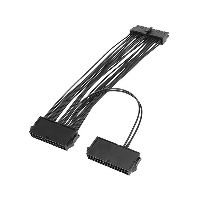 Main image of 24Pin Dual PSU Power Cable 1.05FT/32cm 20+4 Motherboard Dual Startup for ATX Motherboard 18AWG (1 to 2)