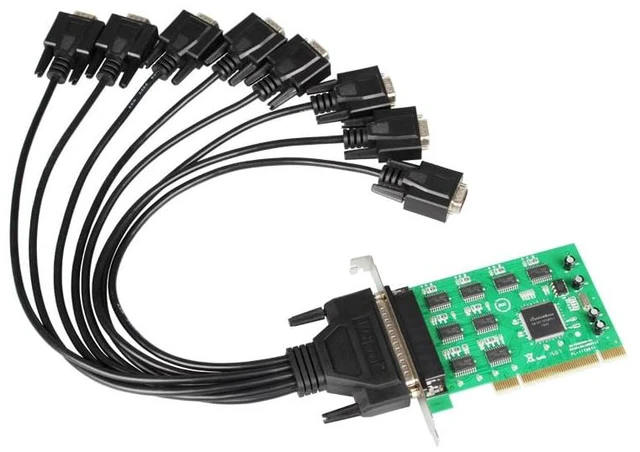 Main image of MM-PCI16C1058-8S PCI to 8-Port RS232 Serial Adapter Card 926.1Kbps Desktop COM Port with 1 to 8 DB9 Serial Cable Support PCIIRQ Sharing