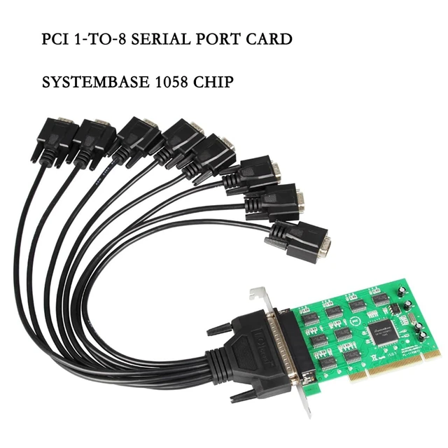 Alt view image 2 of 6 - MM-PCI16C1058-8S PCI to 8-Port RS232 Serial Adapter Card 926.1Kbps Desktop COM Port with 1 to 8 DB9 Serial Cable Support PCIIRQ Sharing