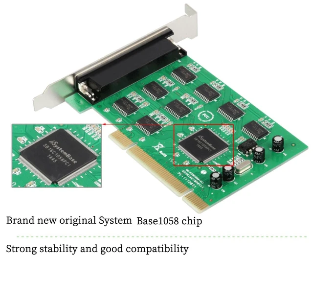 Alt view image 4 of 6 - MM-PCI16C1058-8S PCI to 8-Port RS232 Serial Adapter Card 926.1Kbps Desktop COM Port with 1 to 8 DB9 Serial Cable Support PCIIRQ Sharing