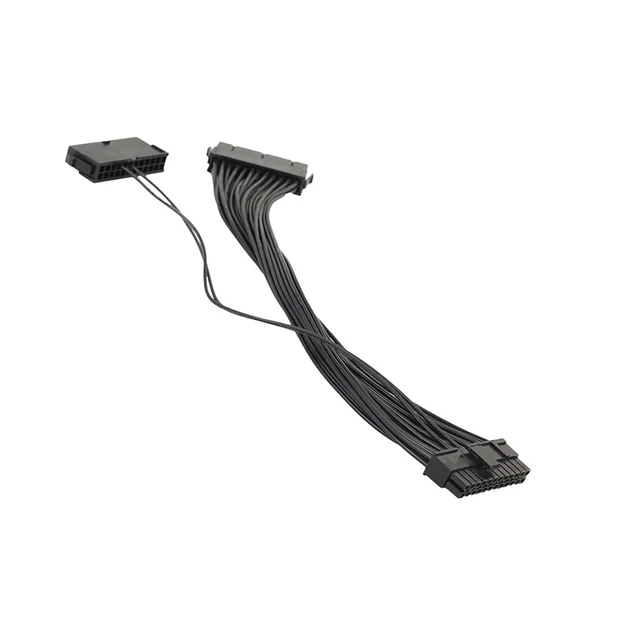 Alt view image 5 of 7 - 24Pin Dual PSU Power Cable 1.05FT/32cm 20+4 Motherboard Dual Startup for ATX Motherboard 18AWG (1 to 2)