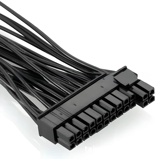 Alt view image 4 of 6 - 24Pin Dual PSU Power Cable 1.05FT/32cm 20+4 Motherboard Dual Startup for ATX Motherboard 18AWG (1 to 4)