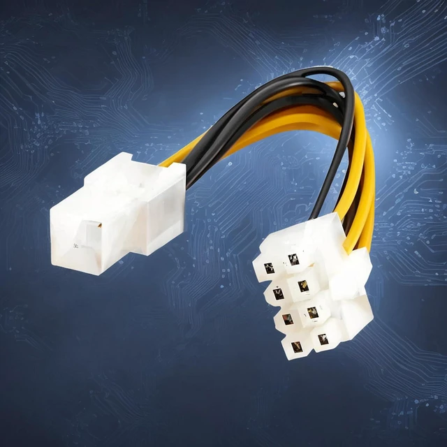 Alt view image 4 of 5 - 4pin to 8pin Power Cord CPU Power Adapter 20cm for Desktop Computer (5Pcs 4pin to 8pin)