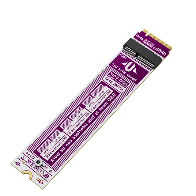 Alt view image 3 of 3 - PCIe 5.0 SSD Adapter Card 20Gbps High Speed Converter Compatible with Apple MacBook Air Pro 2013-2017 NVMe NGFF SSD 12+16 Pin to Desktop M Key Expansion (P571)