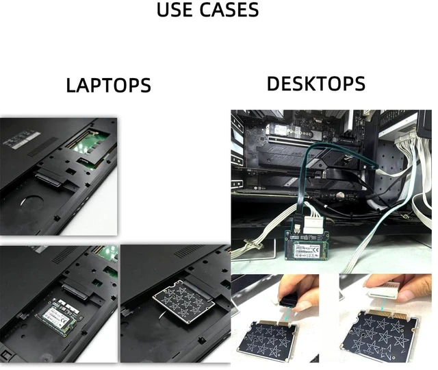 Alt view image 5 of 5 - PH533 M.2 B-Key 2242 SSD to SATA 7+15Pin Adapter Board NGFF SATA to 2.5" SATA Converter for Industrial PC, POS, Thin Client, Boot Drive Upgrade