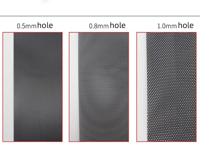 Alt view image 4 of 7 - PVC Magnetic Dust Filter Sheet for PC Case Fan DIY Cut to Size Vent Cover Computer Power Supply Air Intake Mesh (Black, 50×50cm, 3.0mm Holes, 0.45mm Thickness)