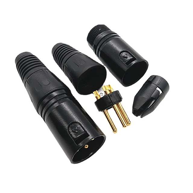 Alt view image 2 of 5 - 10/20pcs 3Pin XLR-Compatible Microphone Connector Snake Adapter Male Female Audio Socket Compatible with DMX XLR Cable (10)