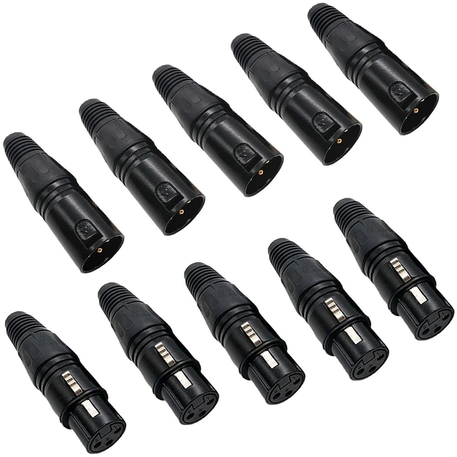 Main image of 10/20pcs 3Pin XLR-Compatible Microphone Connector Snake Adapter Male Female Audio Socket Compatible with DMX XLR Cable (10)