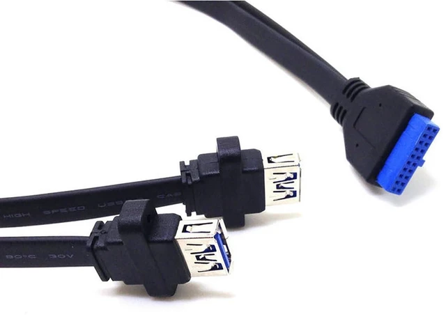 Main image of USB3.0 AF to 20pin Female Data Extension Cable Computer Case Motherboard 19pin Splitter Adapter (Dual USB 3.0 to 20Pin)
