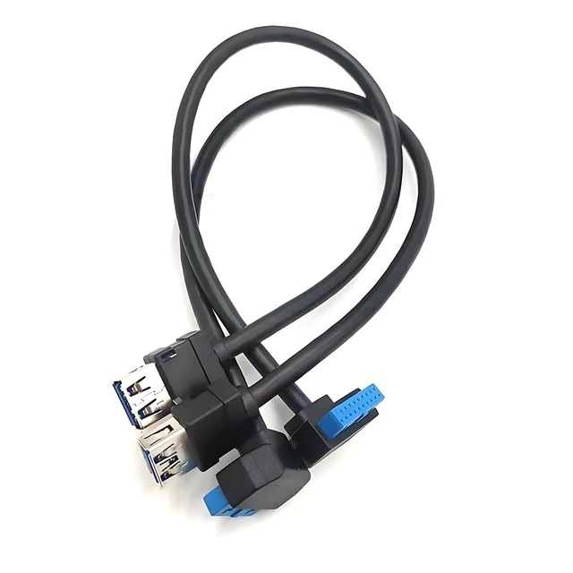 Alt view image 4 of 5 - USB3.0 AF to 20pin Female Data Extension Cable Computer Case Motherboard 19pin Splitter Adapter (USB 3.0 to 20Pin)