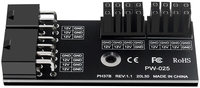 Alt view image 6 of 6 - PH37 GPU Power Adapter Board Dual 8Pin (8+8) to 6+8Pin Power Converter Compatible with N and A Graphics Cards (PH37A)