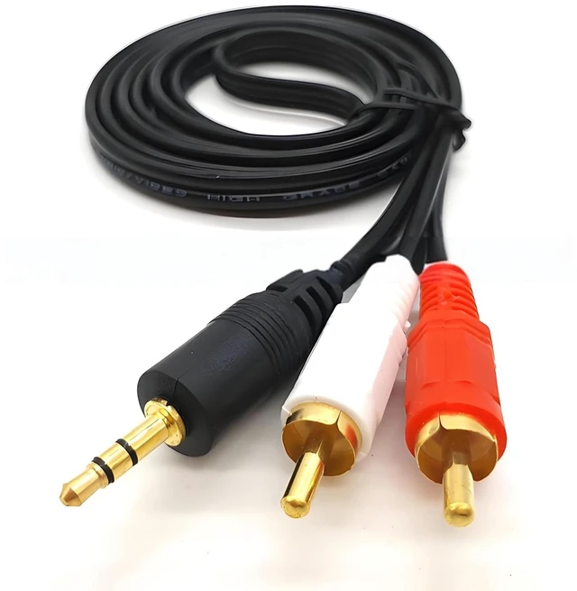Alt view image 3 of 4 - 3.5mm to 2 RCA Cable 1 to 2 Audio Cable Male to Male Speaker Adapter for Smartphone DVD Player (1.5M/4.92FT)