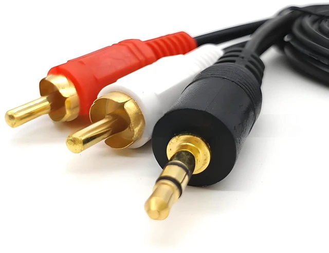 Alt view image 2 of 4 - 3.5mm to 2 RCA Cable 1 to 2 Audio Cable Male to Male Speaker Adapter for Smartphone DVD Player (1.5M/4.92FT)