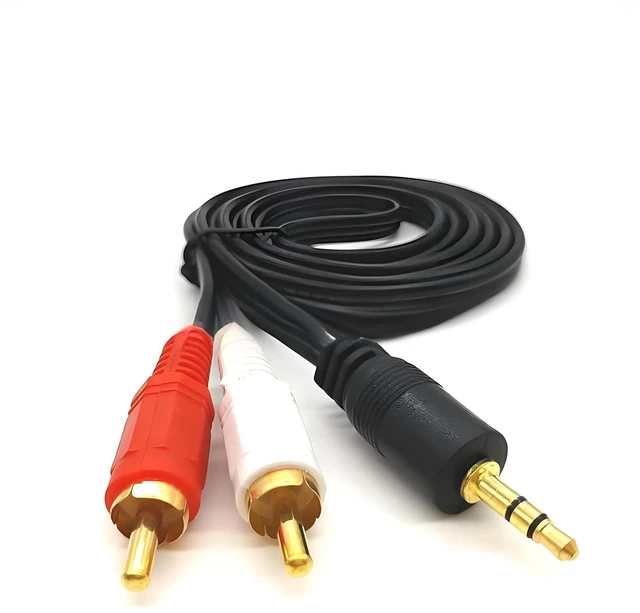 Main image of 3.5mm to 2 RCA Cable 1 to 2 Audio Cable Male to Male Speaker Adapter for Smartphone DVD Player (1.5M/4.92FT)